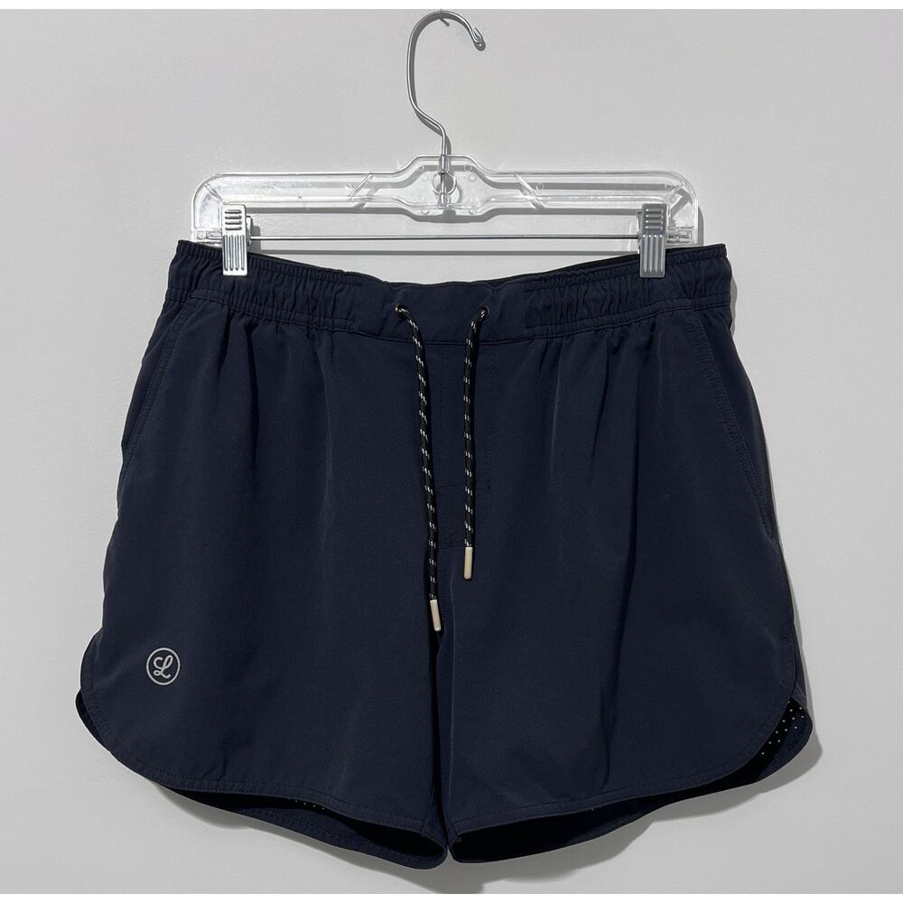 Legends Luka Mens Shorts L Navy Pocket Drawstring Elastic Waist Breathable Logo - Picture 2 of 10